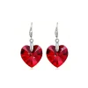 Vessière Cristaux Boucles D’Oreilles Cristal|Boucles D’Oreilles|Boucles d’oreilles cristal cœur rouge