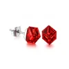 Vessière Cristaux Boucles D’Oreilles Cristal|Boucles D’Oreilles|Boucles d’oreilles cube rouge cristal