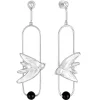 Vessière Cristaux Boucles D’Oreilles Cristal|Boucles D’Oreilles|Boucles d’oreilles duo hirondelles lalique