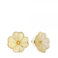 Vessière Cristaux Bijoux|Fleurs Cristal|Boucles d’oreilles pensée lalique