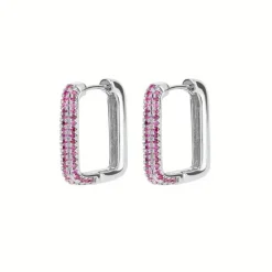 Vessière Cristaux Boucles D’Oreilles Cristal|Boucles D’Oreilles|Boucles d’oreilles rose Glamour Geometrics