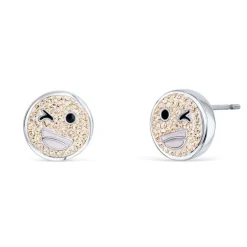 Vessière Cristaux Boucles D’Oreilles Cristal|Boucles D’Oreilles|Boucles d’oreilles smiley « clin d’oeil »