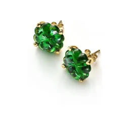 Vessière Cristaux Boucles D’Oreilles Cristal|Boucles D’Oreilles|Boucles d’oreilles trèfle baccarat