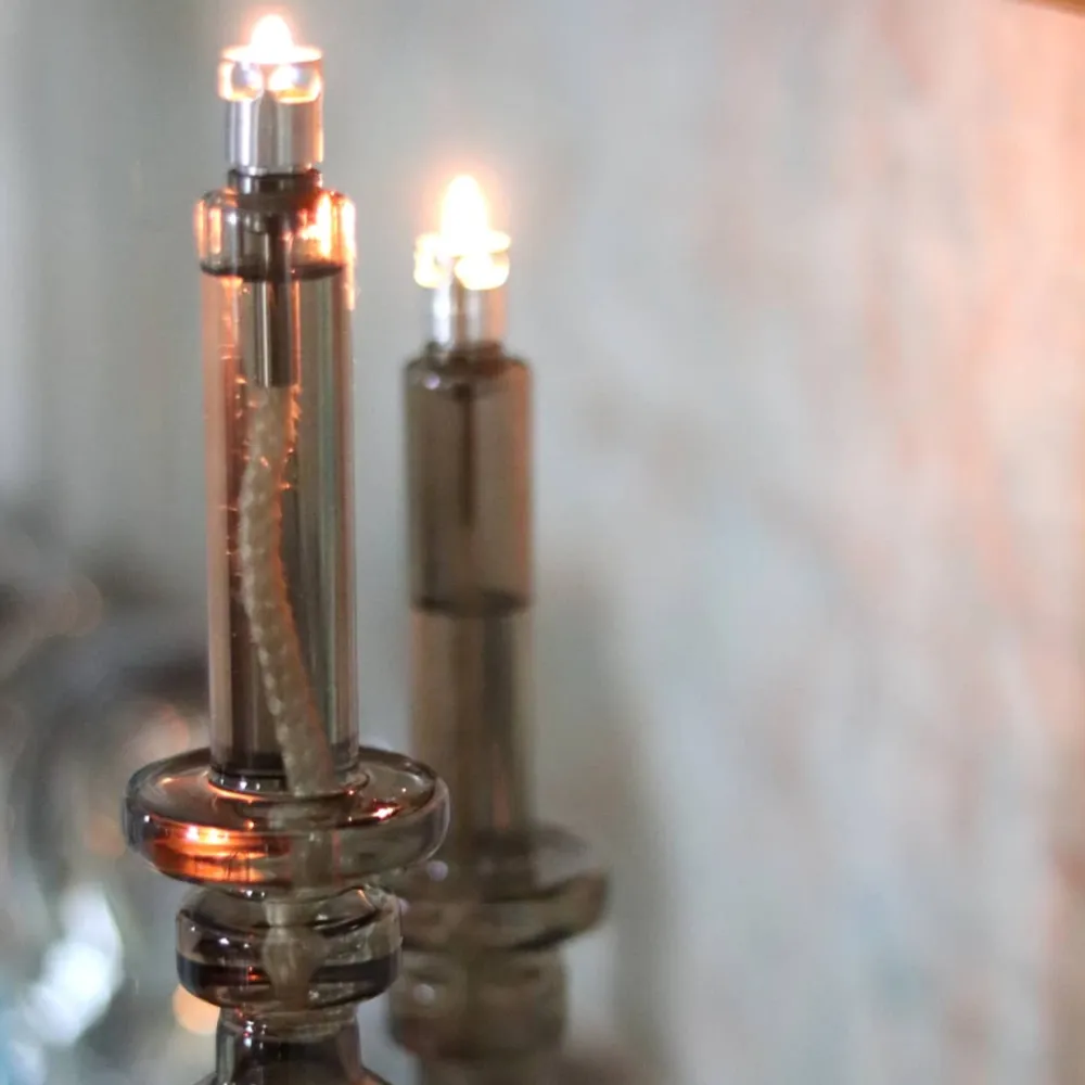 Vessière Cristaux Coupes, Coupelles Et Photophores|Lampes Cristal|Bougeoir lampe à huile champagne