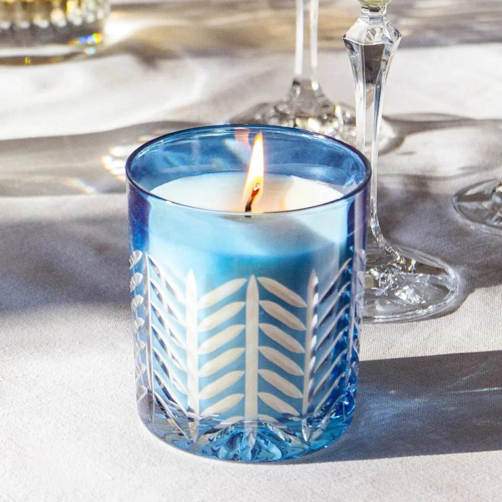 Vessière Cristaux Coupes, Coupelles Et Photophores|Photophores, Bougeoirs Cristal|Bougie Photophore Oslo cristal de Bohême