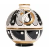 Vessière Cristaux Éditions D’Art Cristal|Vases & Boules|Boule coloniale Nuit d’Eté Stéphane Gisclard & Émaux de Longwy
