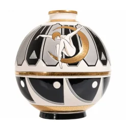 Vessière Cristaux Éditions D’Art Cristal|Vases & Boules|Boule coloniale Nuit d’Eté Stéphane Gisclard & Émaux de Longwy
