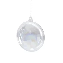 Vessière Cristaux Décoration|Ornements Cristal|Boule de Noël bulle plate irisée N°18