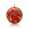 Vessière Cristaux Décorations De Noël|Ornements Cristal|Boule de Noël Carmin pm 2025 Émaux de Longwy
