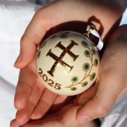 Vessière Cristaux Ornements Cristal|Décorations De Noël|Boule de Noël Croix de Lorraine 2025 Vessière X Longwy