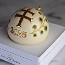 Vessière Cristaux Ornements Cristal|Décorations De Noël|Boule de Noël Croix de Lorraine 2025 Vessière X Longwy
