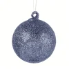 Vessière Cristaux Décoration|Ornements Cristal|Boule de noël en verre argenté à paillettes n°6