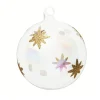Vessière Cristaux Décoration|Ornements Cristal|Boule de noël en verre étoiles dorées n°5