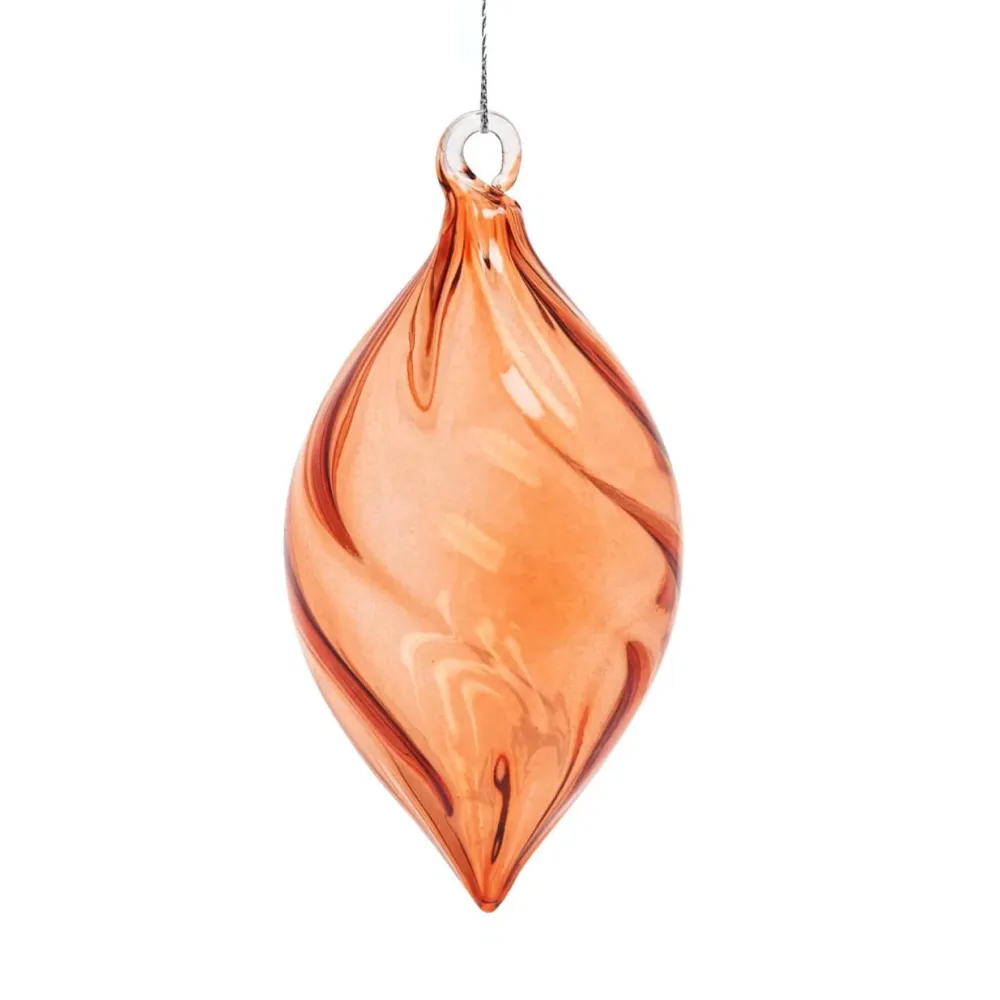 Vessière Cristaux Décoration|Ornements Cristal|Boule de Noël flamboiement orange
