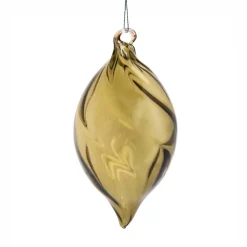 Vessière Cristaux Décoration|Ornements Cristal|Boule de Noël flamboiement vert olive