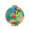 Vessière Cristaux Vase Céramique|Éditions D’Art Cristal|Boule Flo Astro aqua tropicale Émaux de Longwy