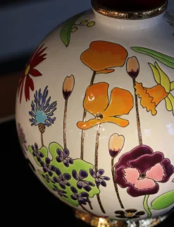 Vessière Cristaux Éditions D’Art Cristal|Vases & Boules|Boule Flo Bucolique Émaux de Longwy