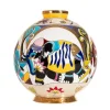 Vessière Cristaux Vases Cristal Couleur|Vases & Boules|Boule flo Pendjab Émaux de Longwy