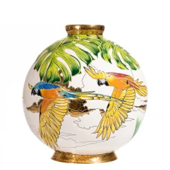 Vessière Cristaux Vases Cristal Couleur|Éditions D’Art Cristal|Boule flo Vale Do Javari Émaux de Longwy