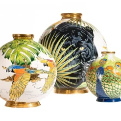 Vessière Cristaux Vases Cristal Couleur|Éditions D’Art Cristal|Boule flo Vale Do Javari Émaux de Longwy