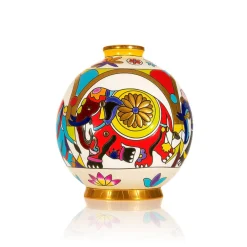 Vessière Cristaux Vase Céramique|Éditions D’Art Cristal|Boule midi Pendjab Émaux de Longwy