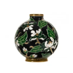 Vessière Cristaux Éditions D’Art Cristal|Vases & Boules|Boule minuit Héritage noir Émaux de Longwy