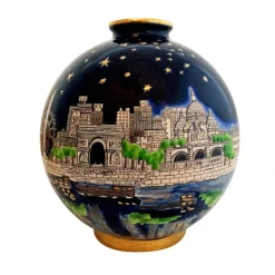 Vessière Cristaux Éditions D’Art Cristal|Vases & Boules|Boule Paris Ville Lumière JO 2024 Émaux de Longwy
