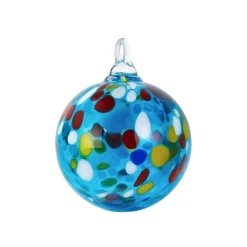 Vessière Cristaux Décoration|Ornements Cristal|Boules de Noël merveille turquoise moucheté