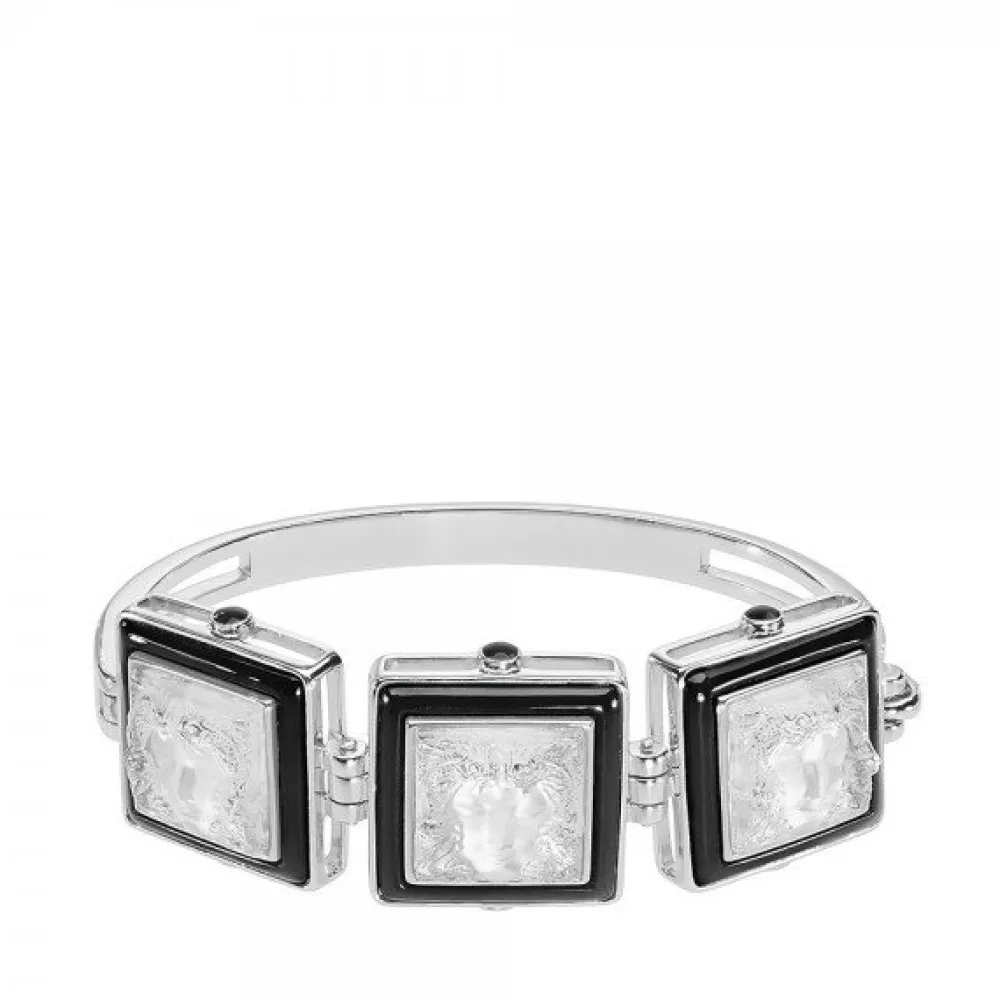 Vessière Cristaux Bijoux|Bracelets Cristal|Bracelet aréthuse laque noir lalique