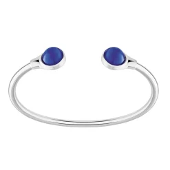 Vessière Cristaux Bracelets Cristal|Bracelets|Bracelet fexible cabochon bleu lalique