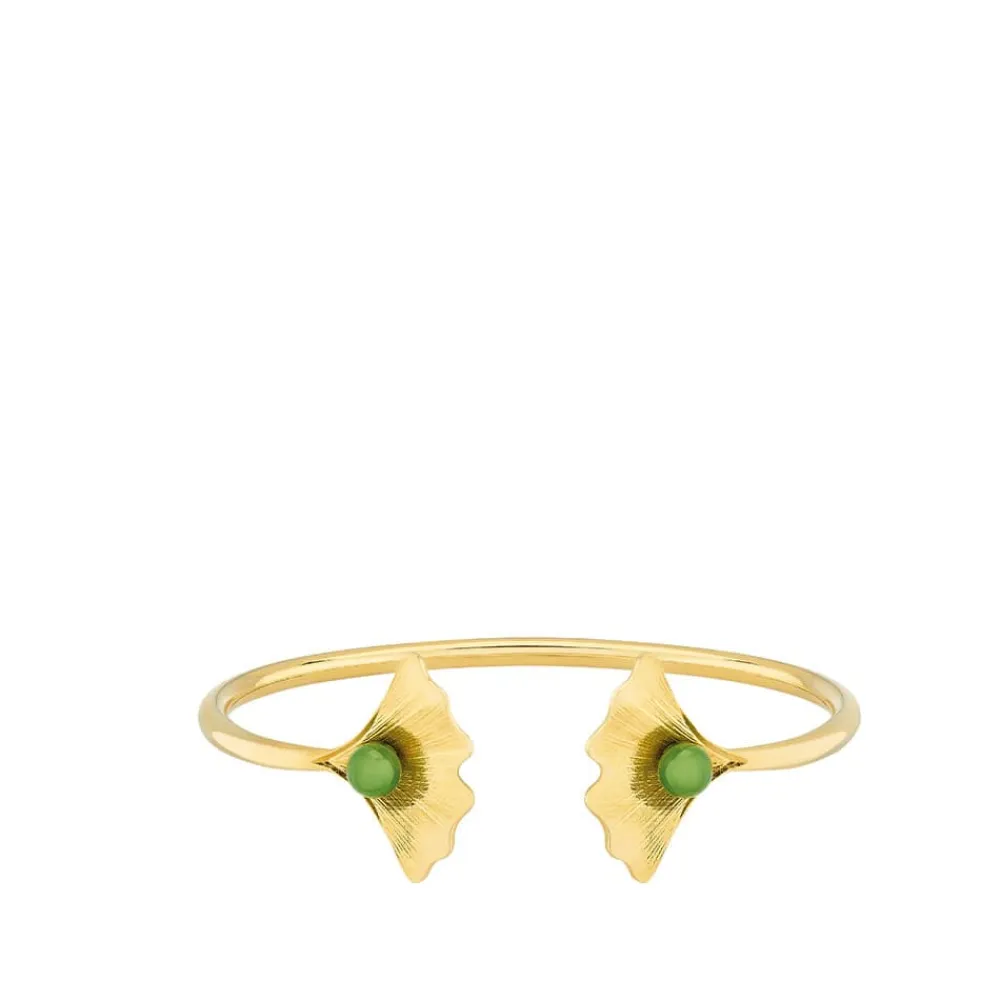Vessière Cristaux Bijoux|Bracelets Cristal|Bracelet flexible ginkgo lalique