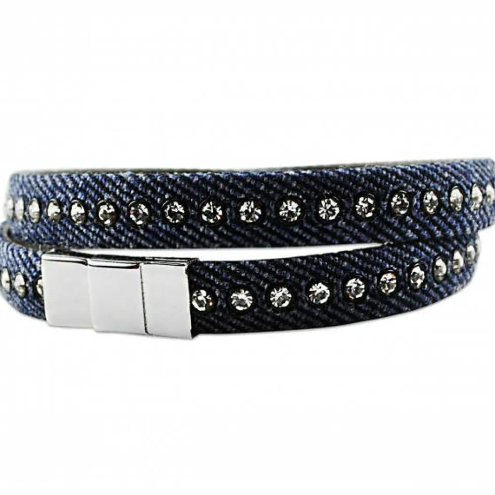Vessière Cristaux Bracelets Cristal|Bracelets|Bracelet flexible tissu cristaux
