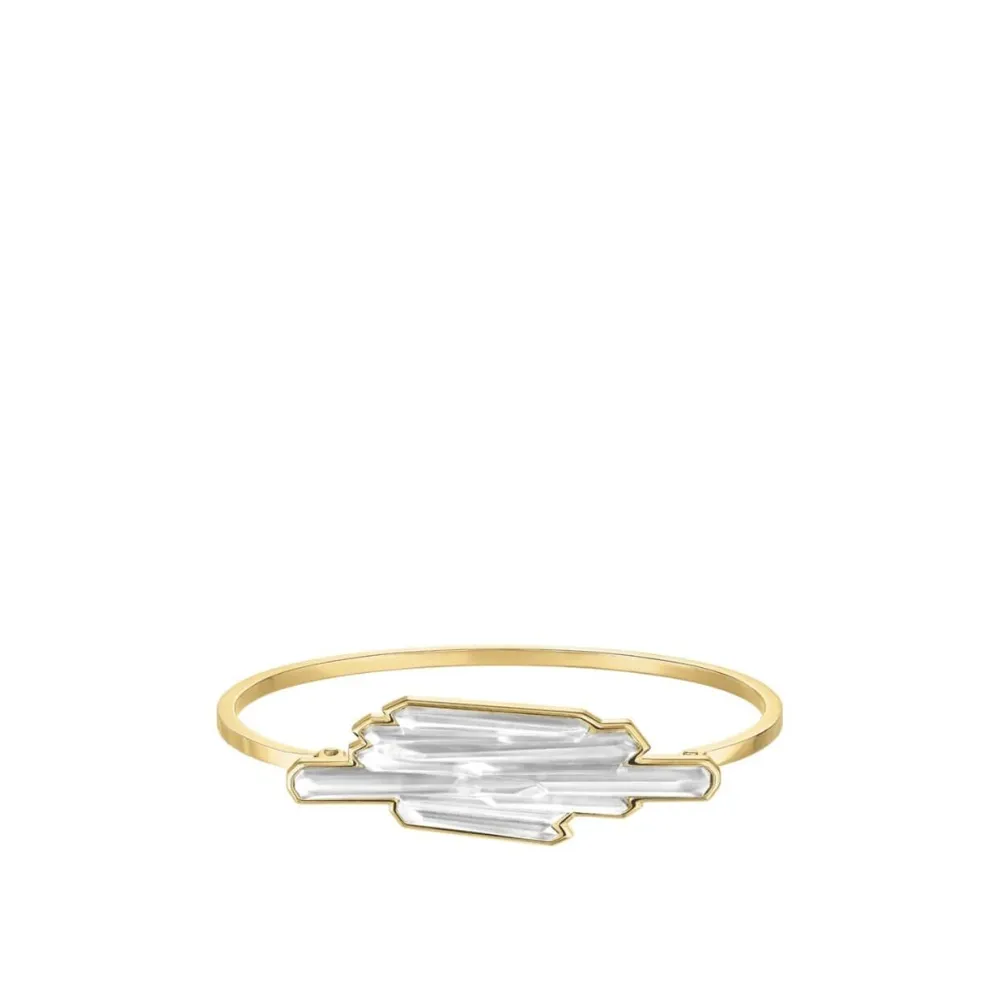Vessière Cristaux Bijoux|Bracelets Cristal|Bracelet jonc flexible Terramineral Lalique