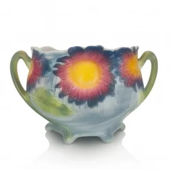 Vessière Cristaux Lunéville|Cache-pot tournesol barbotine