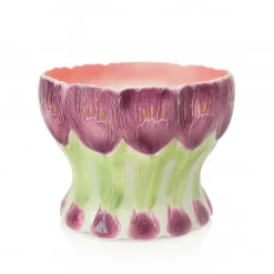 Vessière Cristaux Lunéville|Cache-pot tulipe barbotine