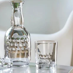 Vessière Cristaux Art De La Table|Carafes Cristal Daum Baccarat Lalique|Carafe à vin nid d’abeille cristal de Bohême