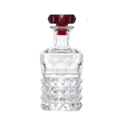 Vessière Cristaux Carafes Cristal Taillé|Art De La Table|Carafe Louxor bouchon rouge Baccarat