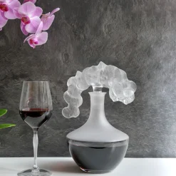 Vessière Cristaux Art De La Table|Carafes Cristal Daum Baccarat Lalique|Carafe orchidée lalique