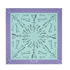 Vessière Cristaux Foulards Baccarat|Carré de soie Harcourt Baccarat