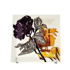 Vessière Cristaux Vide-Poches Cristal|Coupes & Photophores|Cendrier vide-poches à l’ombre des fleurs Émaux de Longwy