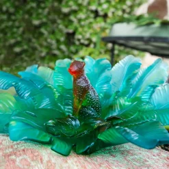 Vessière Cristaux Coupes Cristal|Centre de table Léopard Voyage Tropical Daum