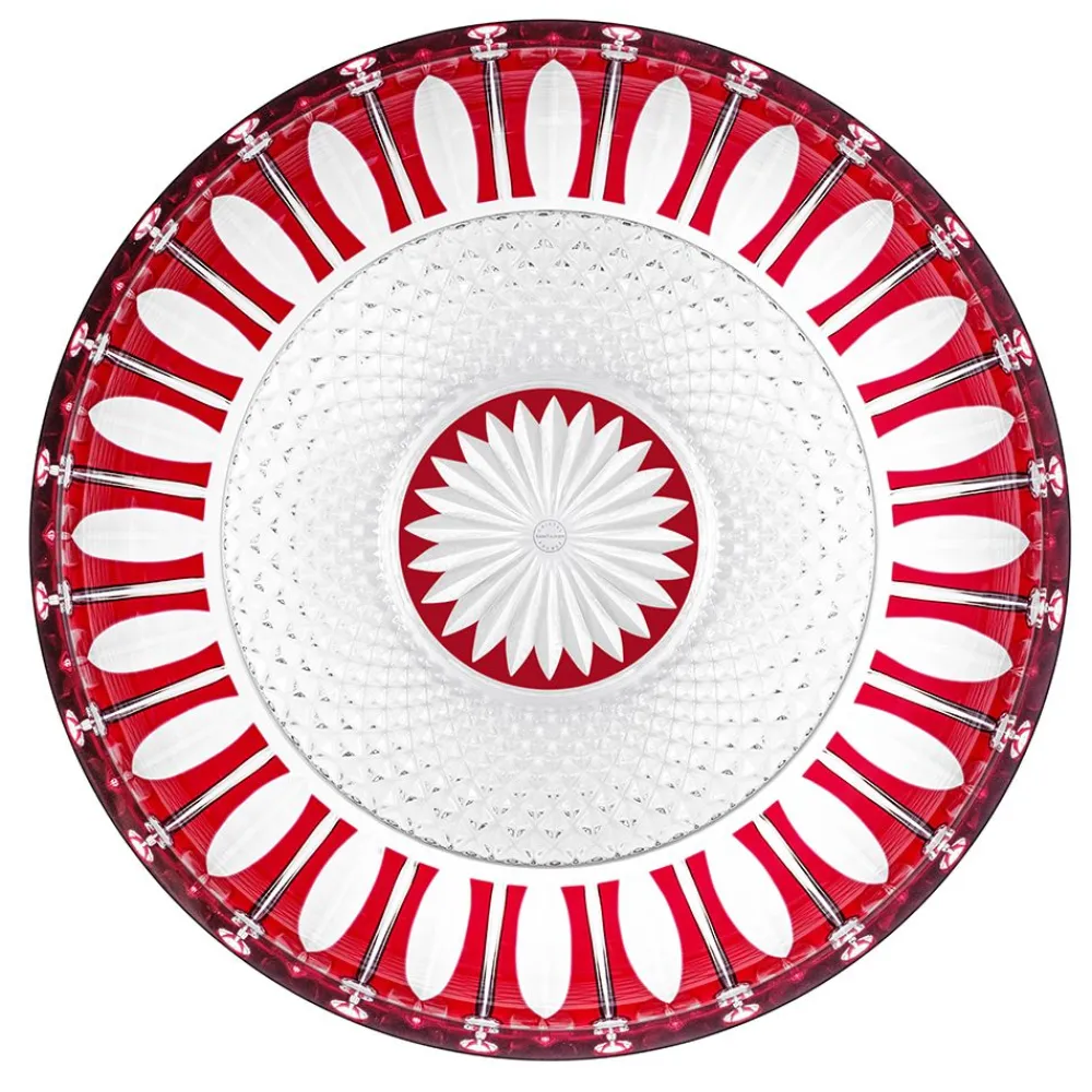 Vessière Cristaux Coupe, Coupelles Et Photophores|Coupes Cristal|Centre de table rouge tommy saint-louis