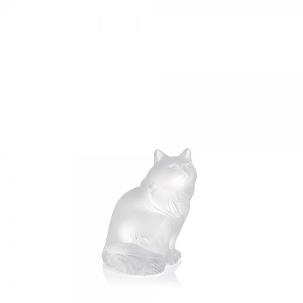 Vessière Cristaux Bestiaire|Animaux Cristal|Chat heggie lalique