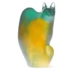 Vessière Cristaux Editions D’Art|Bestiaire|Chat perché vert daum