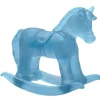 Vessière Cristaux Bestiaire|Animaux Cristal|Cheval à bascule bleu daum