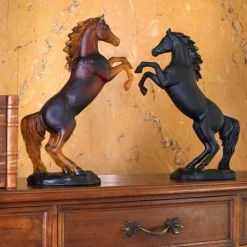 Vessière Cristaux Editions D’Art|Bestiaire|Cheval fougeux noir daum