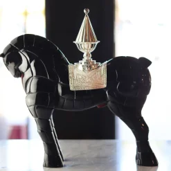 Vessière Cristaux Bestiaire|Animaux Cristal|Cheval porteur de feu noir daum