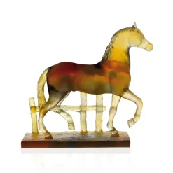 Vessière Cristaux Bestiaire|Animaux Cristal|Cheval trotteur ourasi j.f leroy daum