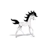 Vessière Cristaux Bestiaire|Animaux Cristal|Cheval verre filé