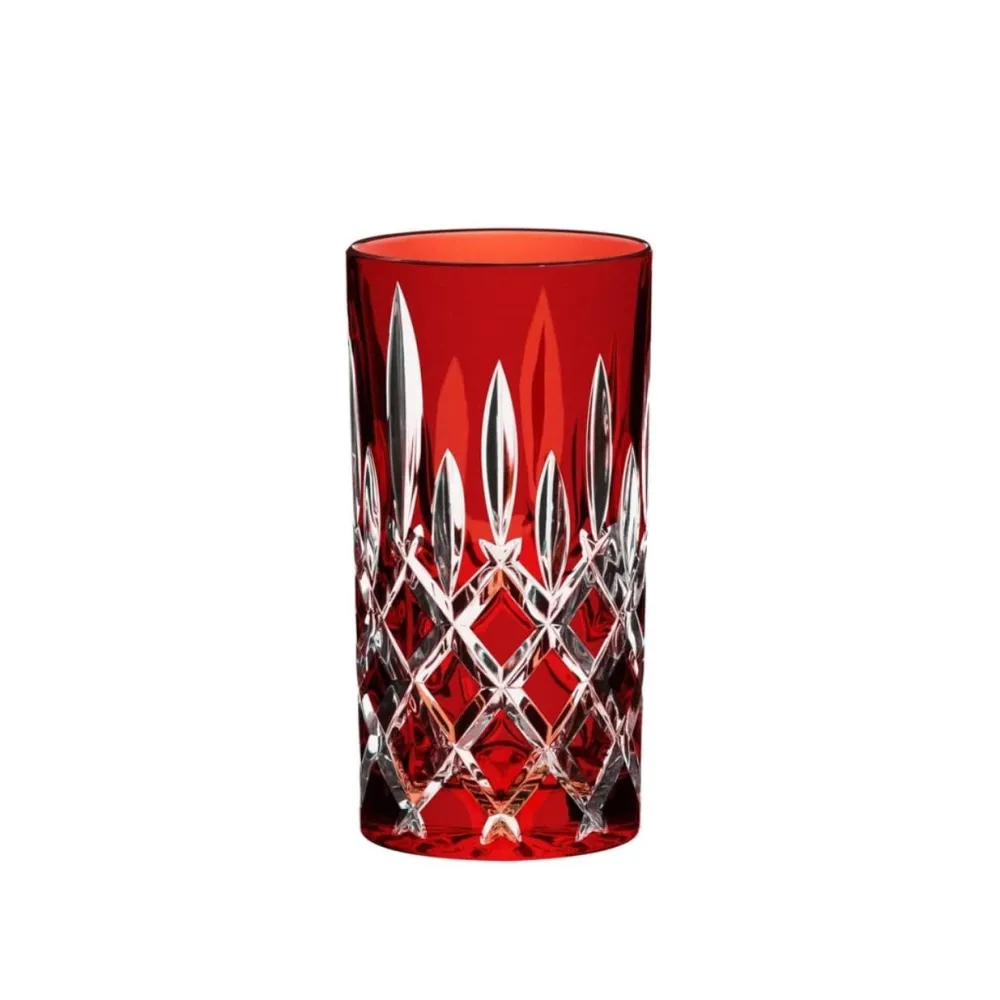 Vessière Cristaux Art De La Table|Verre En Cristal Taillé|Chope cocktail Laudon rouge Riedel
